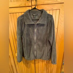 NWT Swiss Tech Dark Gray Teddy Jacket